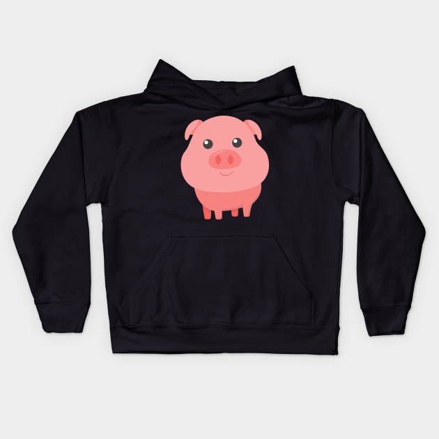 Adorable Pig Cute Baby Pig for Pig Lovers Kids Hoodie by theperfectpresents